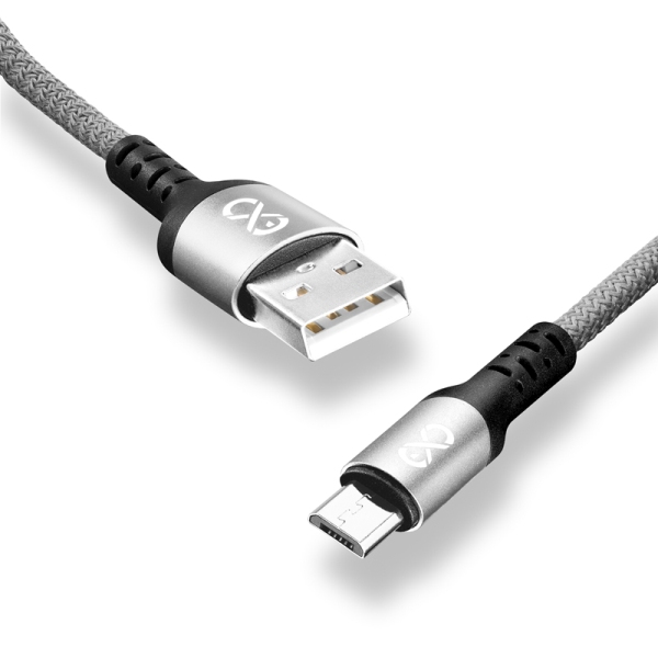 EXC CABEXCBRAIMUSB1.2G KABEL DO ŁADOWAREK USB-MUSB EXC BRAID.1.2M,SZARY