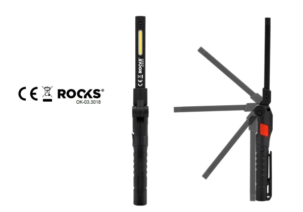 ROOKS Tolllámpa, Összehajtható Cob LED 3 Az 1-Ben 1