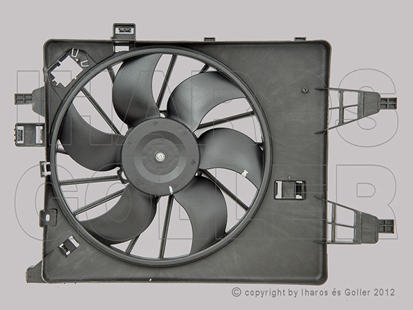 UTÁNGYÁRTOTT V4312746 Hűtőventilátor kpl.,klimás (1.2,1.6,1.5DCi)