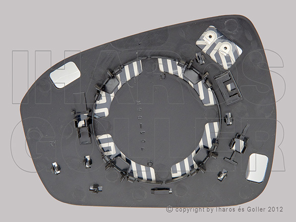 UTÁNGYÁRTOTT V1883838 Tükörlap cserélhető jobb, aszf., fűthető