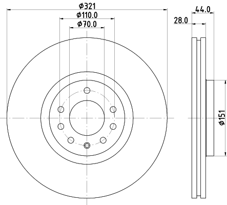 HELLA PAGID 54498PRO/P Féktárcsa