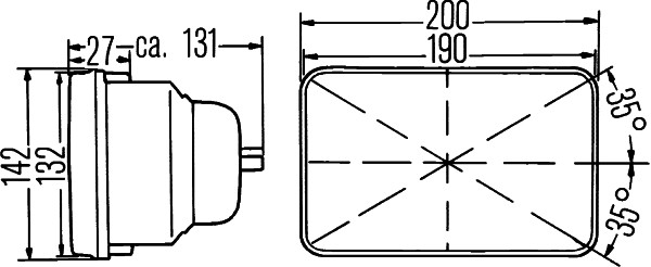 HELLA 1AE003427-011 Fényszóróbetét, főfényszóróbetét