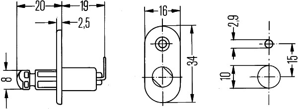 HELLA 6ZF004365-041 Ajtó kontaktus BMW/Skoda/Lada