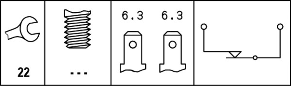 HELLA 6DF 003 263-071 Féklámpa kapcsoló