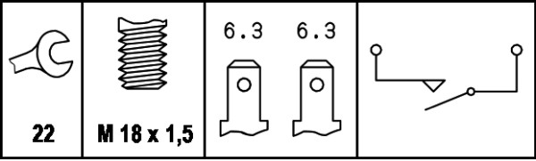 HELLA 1000669989 6ZF 003 272-011 - kapcsoló, tolatólámpa