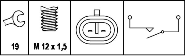 HELLA 1000669877 6ZF 007 671-001 - kapcsoló, tolatólámpa