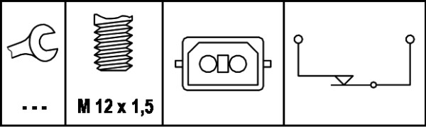 HELLA 6DD008622-161 Féklámpa kapcsoló