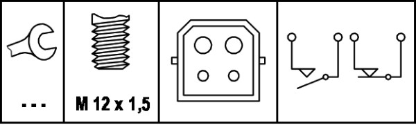 HELLA 1000934905 6DD 008 622-351 - Féklámpa kapcsoló