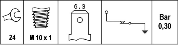 HELLA 558 426 6ZL 003 259-391 - Olajnyomás kapcsoló, érzékelő, jeladó