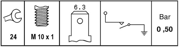 HELLA 6ZL 009 600-071 Olajnyomás kapcsoló, érzékelő, jeladó