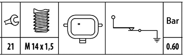 HELLA 6ZL003259-401 Olajnyomás kapcsoló, érzékelő, jeladó