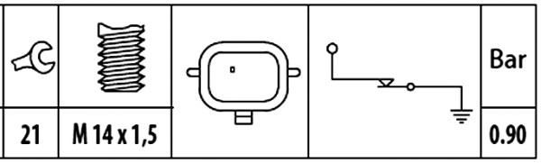 HELLA HEL6ZL 003 259-901 olajnyomás kapcsoló
