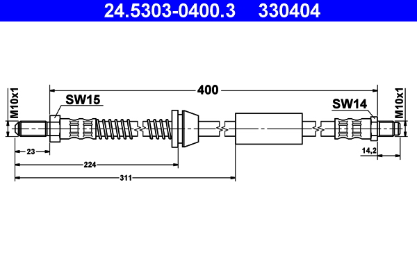 HEFAL L3253 Fékcső, gumifékcső