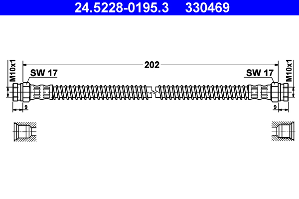 ATE ATE24.5228-0195 fékcső