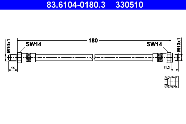 ATE ATE83.6104-0180 fékcső