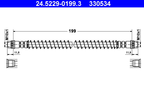 ATE 1001912686 24.5229-0199.3 - FÉKTÖMLŐ