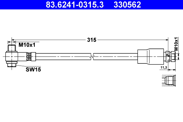 ATE ATE83.6241-0315 fékcső