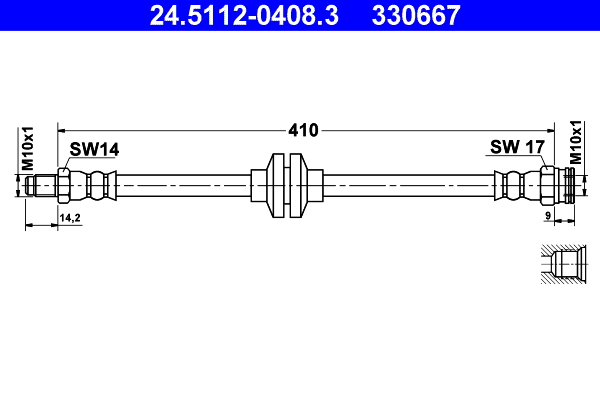 ATE ATE24.5112-0408 fékcső