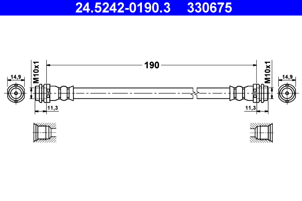 ATE ATE24.5242-0190 fékcső