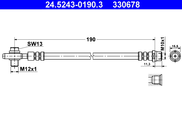 ATE ATE24.5243-0190 fékcső