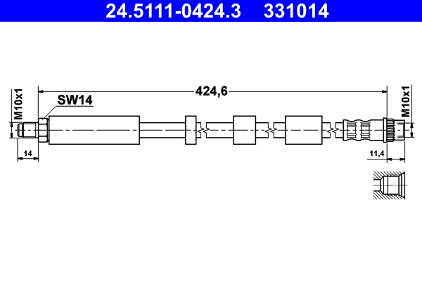 ATE 24.5111-0424.3 fékcső