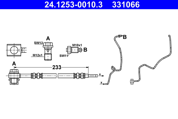 ATE ATE24.1253-0010 fékcső