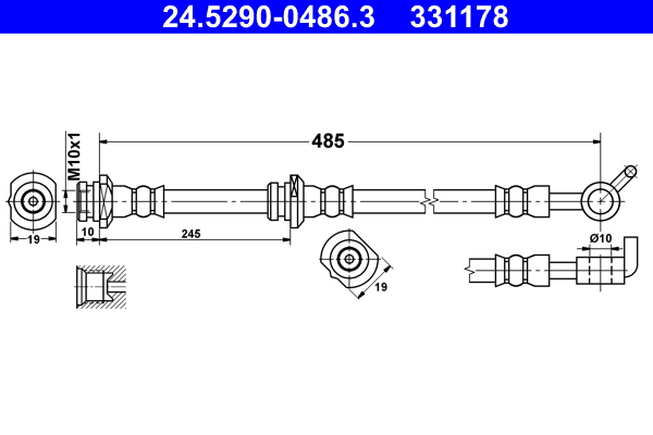 ATE 24.52900486.3 Fékcső