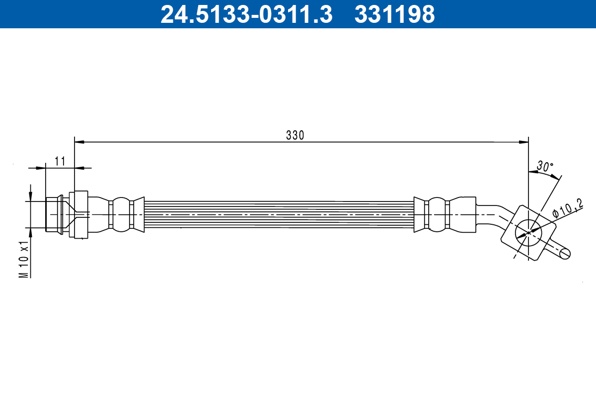 ATE 275179 24.5133-0311.3 - Fékcső, gumifékcső