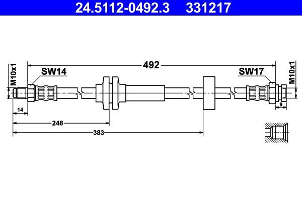 QWP WBH703 Fékcső