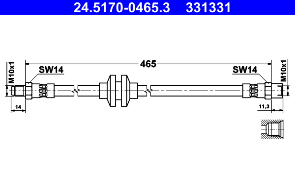 ATE ATE24.5170-0465 fékcső