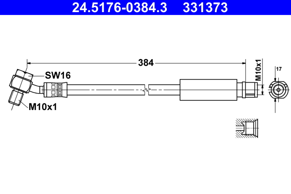 ATE 24.5176-0384.3 fékcső