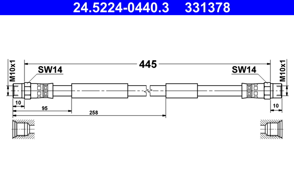 ATE ATE24.5224-0440 fékcső