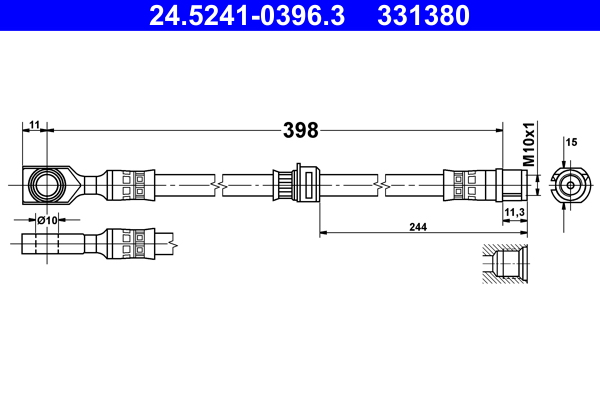 ATE ATE24.5241-0396 fékcső