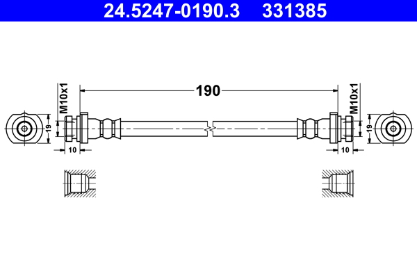 ATE ATE24.5247-0190 fékcső