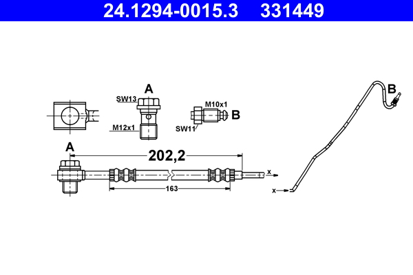 ATE ATE24.1294-0015 fékcső