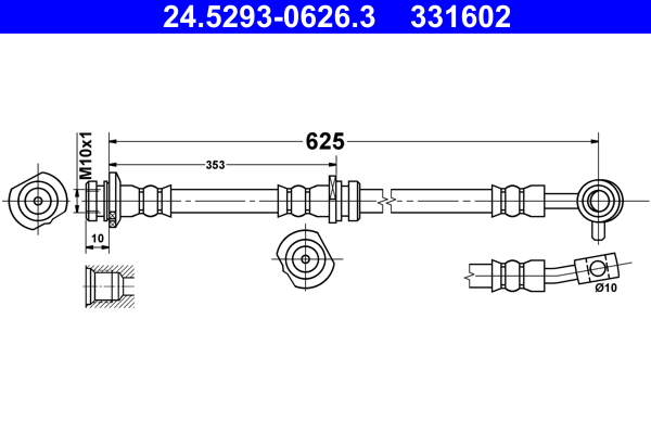 ATE 24.5293-0626.3 fékcső