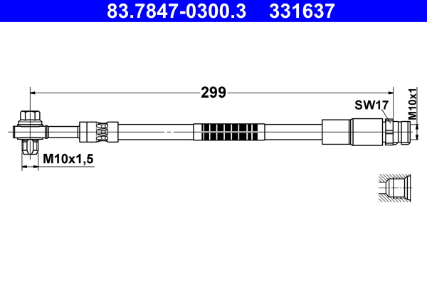 ATE 83.7847-0300.3 PRZEW?D HAM. ELAST. VW T. TOUAREG 2,0-3,0 TFSI/3,0