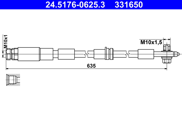 ATE 24.5176-0625.3 fékcső