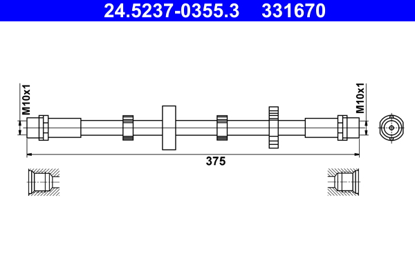 ATE ATE24.5237-0355 fékcső