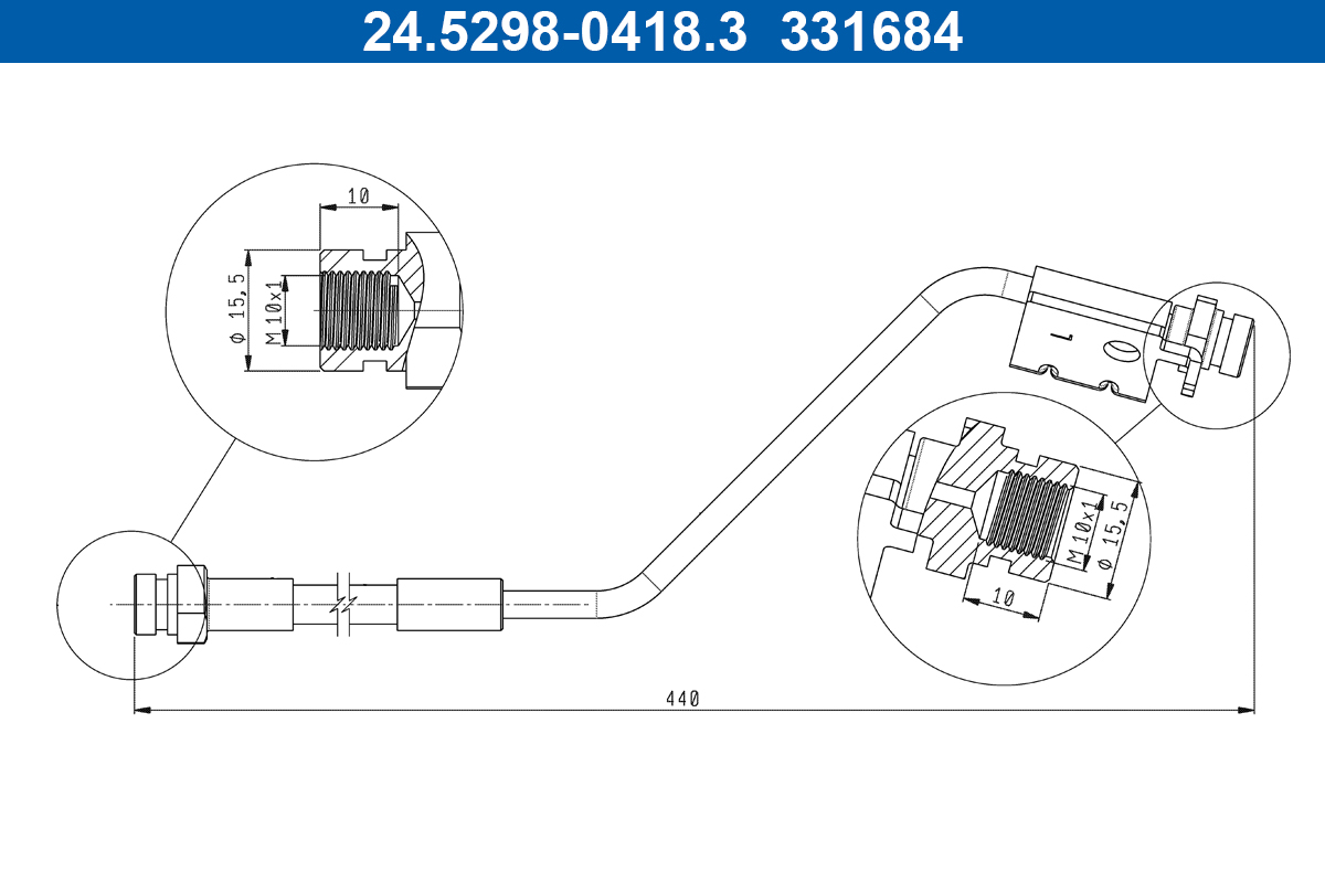 ATE ATE24.5298-0418 fékcső