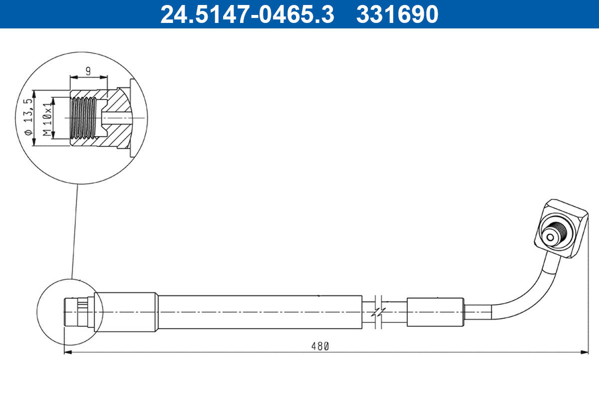 ATE 24.5147-0465.3 PRZEW?D HAM. ELAST. CHEVROLET T. TRAX 1,4-1,6/1,7 