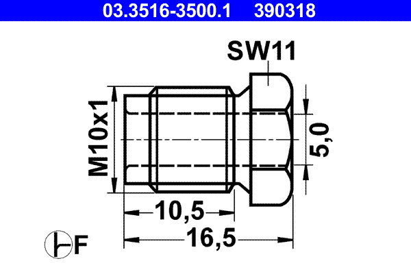 ATE 03.3516-3500.1 összekötő csavar