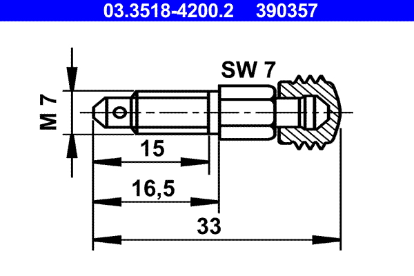 ATE ATE03.3518-4200 légtelenítő csavar/-szelep