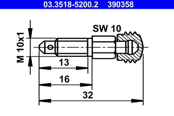 ATE 03.3518-5200.2 légtelenítő csavar/-szelep