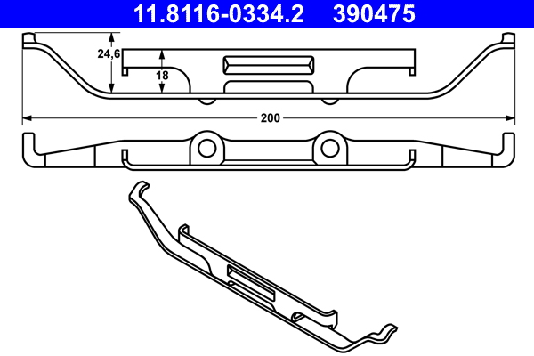 ATE 11.81160334.2 Féknyereg rugó