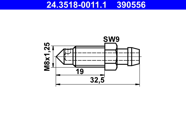 ATE 24.3518-0011.1 légtelenítő csavar/-szelep