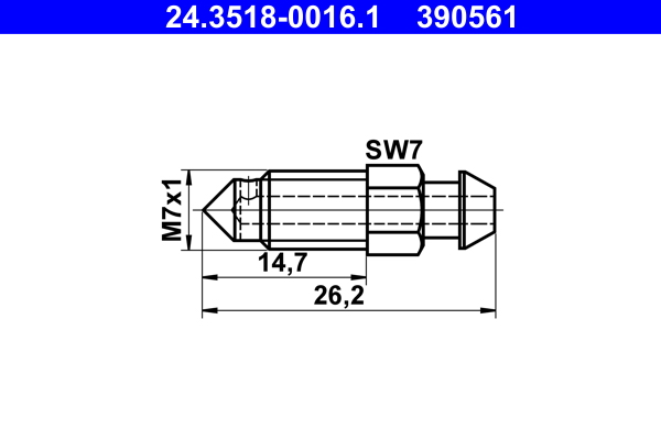 ATE 24.3518-0016.1 légtelenítő csavar/-szelep