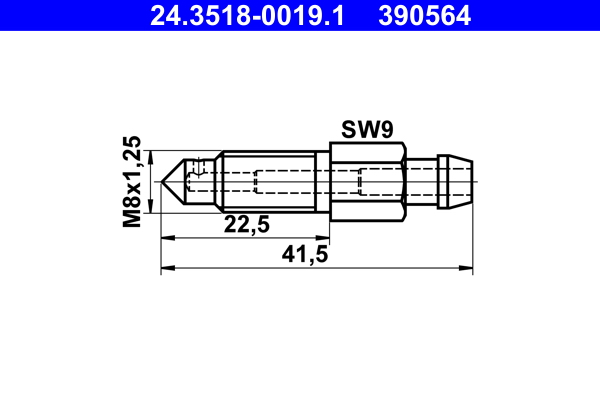 ATE 24.3518-0019.1 légtelenítő csavar/-szelep