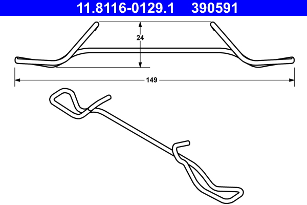 ATE 11.81160129.1 Féknyereg rugó