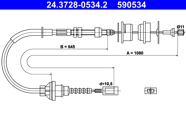 ATE 24.37280534.2 Kuplung bowden